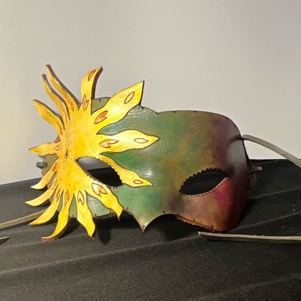 Oggetti D'Arte Agostino Dessi Firenze Handmade Italy Leather Sun Eye mask